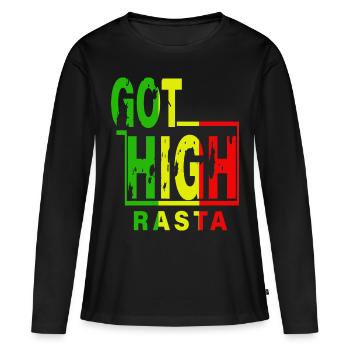 Got haut rasta - T-shirt manches longues Premium bio Femme - noir - Devant - Julia (174cm)