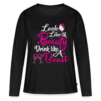 Hen party bride bachelorette party - Women's Premium Organic Long Sleeve Shirt - black - Front - Julia (174cm)