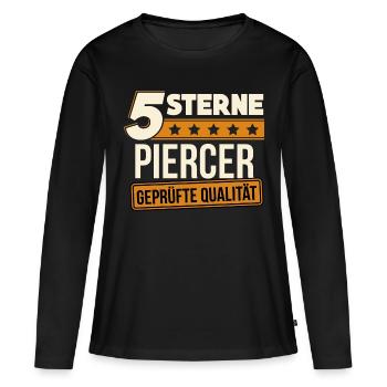 Piercer Piercing Piercen Geschenk - Frauen Premium Bio Langarmshirt - Schwarz - Vorne - Julia (174cm)