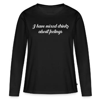 Mixgetränke Text - Frauen Premium Bio Langarmshirt - Schwarz - Vorne - Julia (174cm)