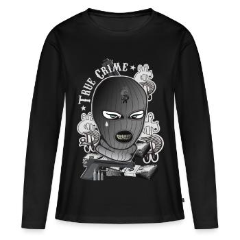 True crime - Women's Premium Organic Long Sleeve Shirt - black - Front - Julia (174cm)