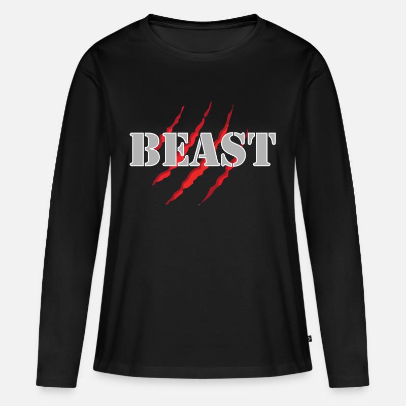 Beast - Frauen Premium Bio Langarmshirt - Schwarz