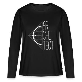 Architecte architecte architecte - T-shirt manches longues Premium bio Femme - noir - Devant - Julia (174cm)