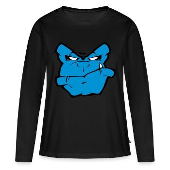 Gorilla Monster - T-shirt manches longues Premium bio Femme - noir - Devant - Julia (174cm)