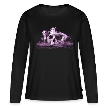 Skull tree - Women's Premium Organic Long Sleeve Shirt - black - Front - Julia (174cm)