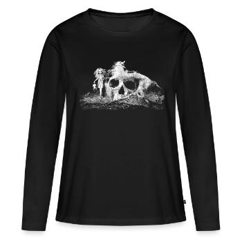 Skull tree - Women's Premium Organic Long Sleeve Shirt - black - Front - Julia (174cm)