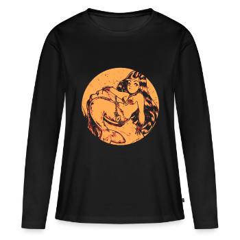 Sirène sirène sirène conte de fées - T-shirt manches longues Premium bio Femme - noir - Devant - Julia (174cm)