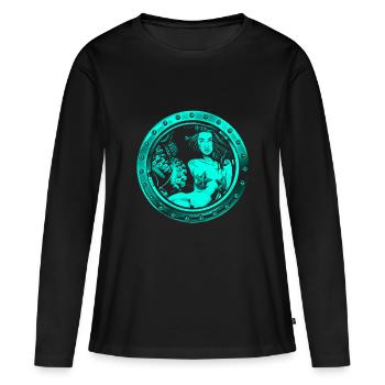 Sirène sirène sirène conte de fées - T-shirt manches longues Premium bio Femme - noir - Devant - Julia (174cm)