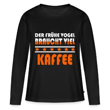 German5 - Frauen Premium Bio Langarmshirt - Schwarz - Vorne - Julia (174cm)