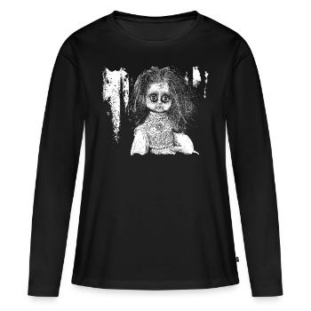 Poupée d'horreur - T-shirt manches longues Premium bio Femme - noir - Devant - Julia (174cm)