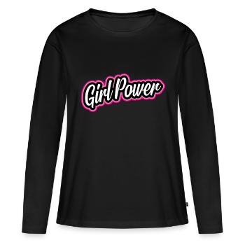 Girl Power Girls Power - Women's Premium Organic Long Sleeve Shirt - black - Front - Julia (174cm)