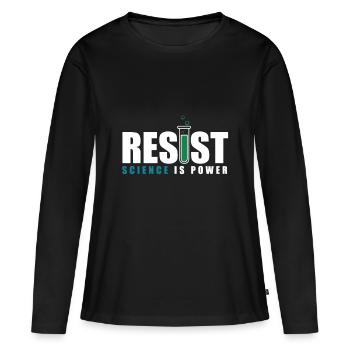 Science cadeau science - T-shirt manches longues Premium bio Femme - noir - Devant - Julia (174cm)
