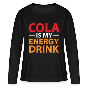 Cadeau cola boisson boisson délicieuse - T-shirt manches longues Premium bio Femme - noir - Devant - Julia (174cm)