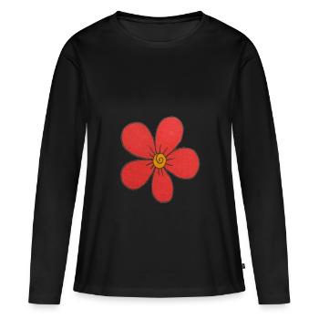 flower flower - Women's Premium Organic Long Sleeve Shirt - black - Front - Julia (174cm)