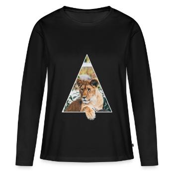 Tiger - Frauen Premium Bio Langarmshirt - Schwarz - Vorne - Julia (174cm)