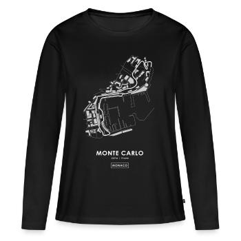 CIRCUIT DE MONTE CARLO - MONACO - T-shirt manches longues Premium bio Femme - noir - Devant - Julia (174cm)