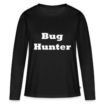 Bug Hunter - T-shirt manches longues Premium bio Femme - noir - Devant - Julia (174cm)