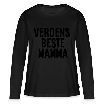la meilleure maman du monde - T-shirt manches longues Premium bio Femme - noir - Devant - Julia (174cm)