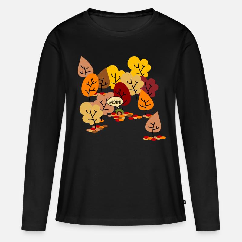 munter - Frauen Premium Bio Langarmshirt - Schwarz