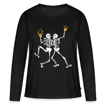 Célébration de squelettes - T-shirt manches longues Premium bio Femme - noir - Devant - Julia (174cm)