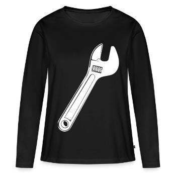 Wrench - Women's Premium Organic Long Sleeve Shirt - black - Front - Julia (174cm)