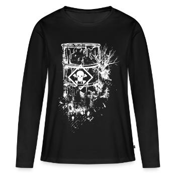 déchets toxiques - T-shirt manches longues Premium bio Femme - noir - Devant - Julia (174cm)