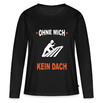 Pas de toit sans moi - T-shirt manches longues Premium bio Femme - noir - Devant - Julia (174cm)