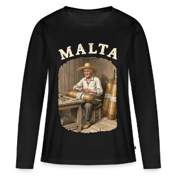 Feux d’artifice pyro de Malte - T-shirt manches longues Premium bio Femme - noir - Devant - Julia (174cm)