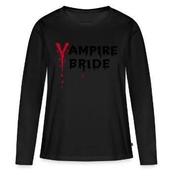 Vampire Bride - T-shirt manches longues Premium bio Femme - noir - Devant - Julia (174cm)