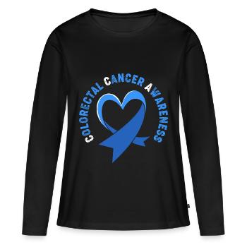 Côlon, Cancer, Gros Intestin - T-shirt manches longues Premium bio Femme - noir - Devant - Julia (174cm)