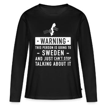 Suède cadeau de vacances typique - T-shirt manches longues Premium bio Femme - noir - Devant - Julia (174cm)
