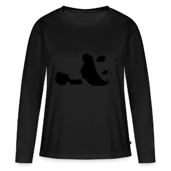 panda - Women's Premium Organic Long Sleeve Shirt - black - Front - Julia (174cm)