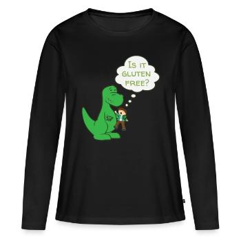 Dino Gluten Free Human Gift Nutrition - Women's Premium Organic Long Sleeve Shirt - black - Front - Julia (174cm)