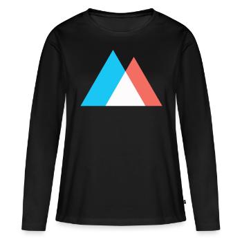 Montagnes Abstrait Pop Art Art - T-shirt manches longues Premium bio Femme - noir - Devant - Julia (174cm)