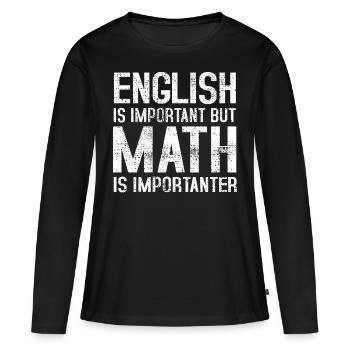 Grammar Mathematics - Women's Premium Organic Long Sleeve Shirt - black - Front - Julia (174cm)