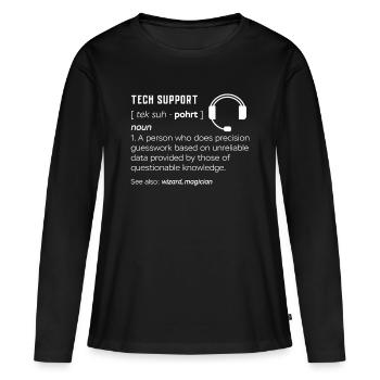 SOUTIEN TECHNIQUE - T-shirt manches longues Premium bio Femme - noir - Devant - Julia (174cm)