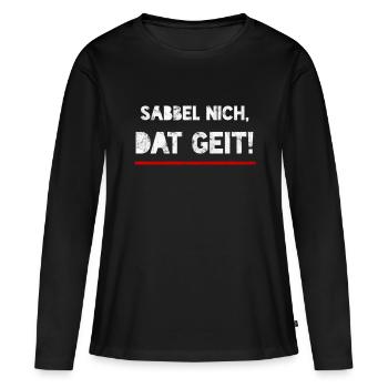 Sabbel Nich Allemagne du Nord Ostfriese nord - T-shirt manches longues Premium bio Femme - noir - Devant - Julia (174cm)