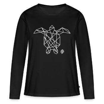 Shapes - Tortuga - Frauen Premium Bio Langarmshirt - Schwarz - Vorne - Julia (174cm)
