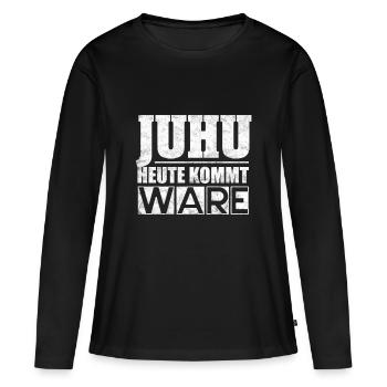 vente au détail - T-shirt manches longues Premium bio Femme - noir - Devant - Julia (174cm)