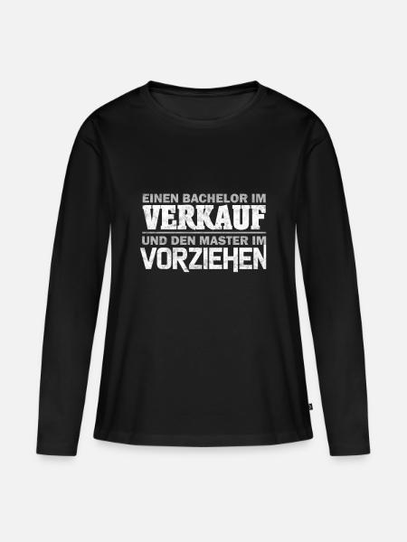 Bachelor Verkauf - Frauen Premium Bio Langarmshirt - Schwarz