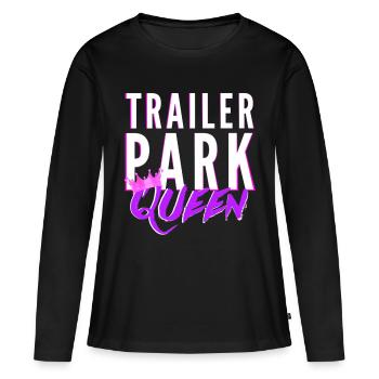 Trailer Park Queen Women - T-shirt manches longues Premium bio Femme - noir - Devant - Julia (174cm)