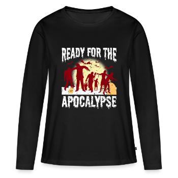 Apocalypse zombie - T-shirt manches longues Premium bio Femme - noir - Devant - Julia (174cm)