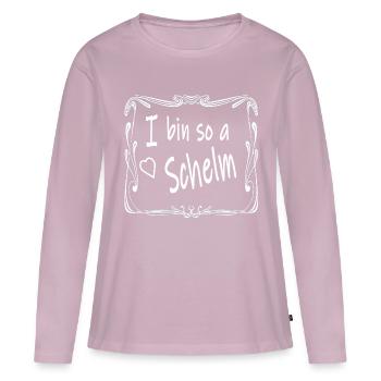 Je suis un voyou, Bavarian Love Bayer Gift - T-shirt manches longues Premium bio Femme - rose poudré - Devant - Julia (174cm)