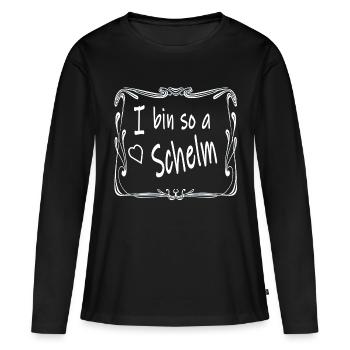 Je suis un voyou, Bavarian Love Bayer Gift - T-shirt manches longues Premium bio Femme - noir - Devant - Julia (174cm)