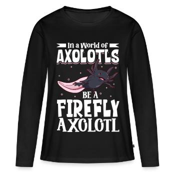 Be a Firefly Axolotl - Women's Premium Organic Long Sleeve Shirt - black - Front - Julia (174cm)