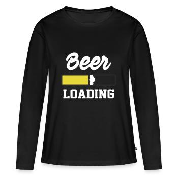 Bière Refuel énonciations drôles - T-shirt manches longues Premium bio Femme - noir - Devant - Julia (174cm)