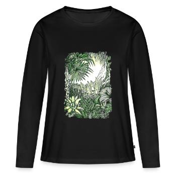 Dschungel Regenwald Naturschutz Amazonas Natur - Frauen Premium Bio Langarmshirt - Schwarz - Vorne - Julia (174cm)