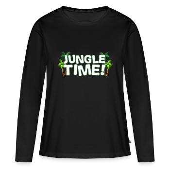 Dschungel Regenwald Naturschutz Amazonas Natur - Frauen Premium Bio Langarmshirt - Schwarz - Vorne - Julia (174cm)