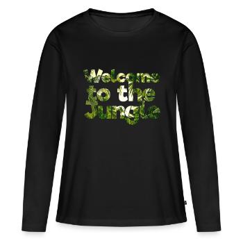 Dschungel Regenwald Naturschutz Amazonas - Frauen Premium Bio Langarmshirt - Schwarz - Vorne - Julia (174cm)