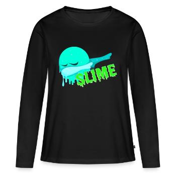 bave - T-shirt manches longues Premium bio Femme - noir - Devant - Julia (174cm)